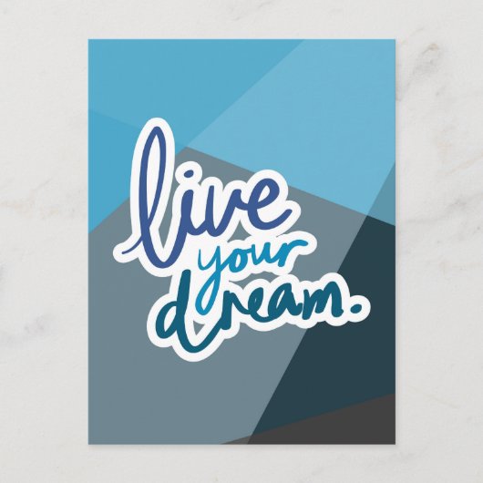 Leef je droom | Motivatie typografie Briefkaart (Voorkant)