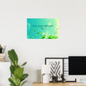 Leef je droom. Vibrant Sky Poster (Thuiskantoor)