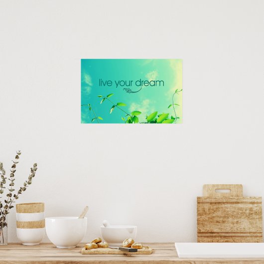 Leef je droom. Vibrant Sky Poster (Keuken)