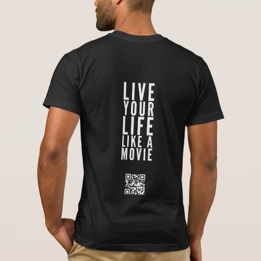 Leef je leven als een film motivatie T-shirt (Achterkant)