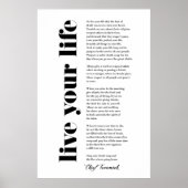 Leef je leven bij Tecumseh Poster (Voorkant)