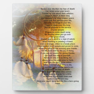 Leef je leven, Chief Tecumseh dreamcatcher Fotoplaat