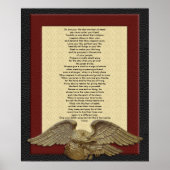 "Leef je leven", Chief Tecumseh met goudadelaar Poster (Voorkant)