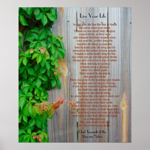 Leef je leven, Chief Tecumseh Poster