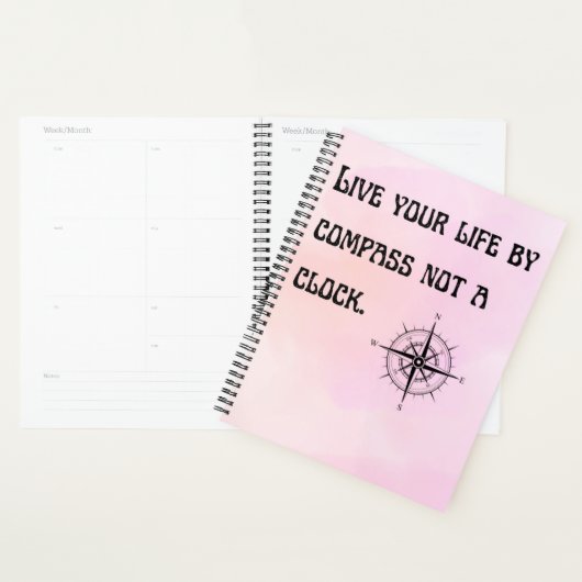 Leef je leven door kompas, geen klok planner (Display)