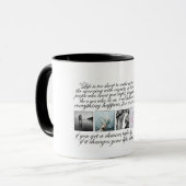 Leef je leven, geen spijt mok (Voorkant links)