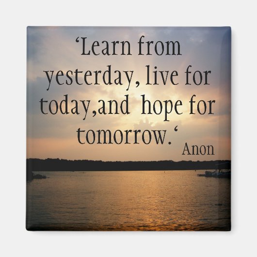 Leef je leven magneet (Voorkant)