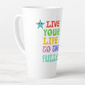 Leef je leven met de grootste latte mok (Linkerhoek)