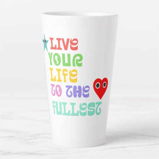 Leef je leven met de grootste latte mok (Voorkant)