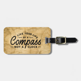 Leef je leven met een compass Custom Bag Bagagelabel