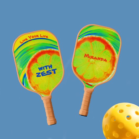 Leef je leven met Zest Psychedelic Citrus Pickleball Paddle