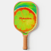 Leef je leven met Zest Psychedelic Citrus Pickleball Paddle (Achterkant)
