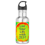 Leef je leven met Zest Psychedelic Pop Art Waterfles (Voorkant)