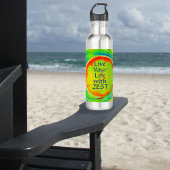 Leef je leven met Zest Psychedelic Pop Art Waterfles