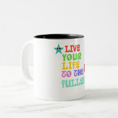 Leef je leven mok (Voorkant links)