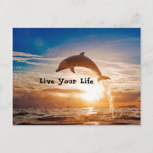 Leef je leven Motivatie Briefkaart