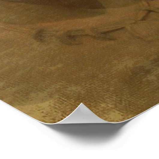 "Leef je leven" op oud perkament, Chief Tecumseh Poster (Hoek)