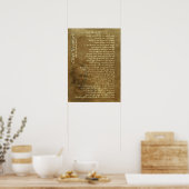 "Leef je leven" op oud perkament, Chief Tecumseh Poster (Keuken)