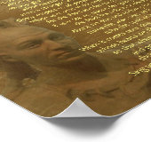 "Leef je leven" op oud perkament, Chief Tecumseh Poster (Hoek)