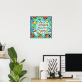 Leef je leven Quote  Bloemen Poster (Thuiskantoor)
