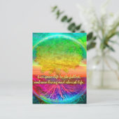 Leef je leven tot het uiterste briefkaart (Staand voorkant)