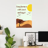 leef je leven, Zelf motivatie Quotes Poster (Thuiskantoor)