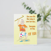 Leef je leven zoals vandaag je laatste dag is briefkaart (Staand voorkant)