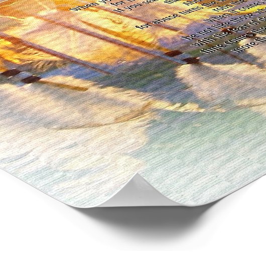 "Leef je leven" zonsondergang Tecumseh Dreamweaver Poster