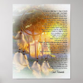 "Leef je leven" zonsondergang Tecumseh Dreamweaver Poster