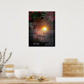"Leef je leven" zonsondergang Tecumseh Dreamweaver Poster (Keuken)