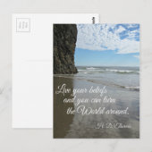 Leef je overtuigingen en je kunt de wereld verande briefkaart (Voorkant / Achterkant)