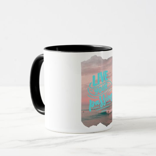 leef je passie mok (Voorkant links)