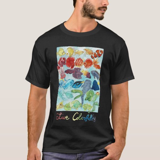 Leef Kleurrijk T-shirt (Voorkant)