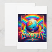 Leef kleurvol kaart (Voorkant / Achterkant)