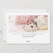 Leef Lach Blaff | Huisdier Kerstmis 2 Foto Feestdagenkaart (Achterkant)