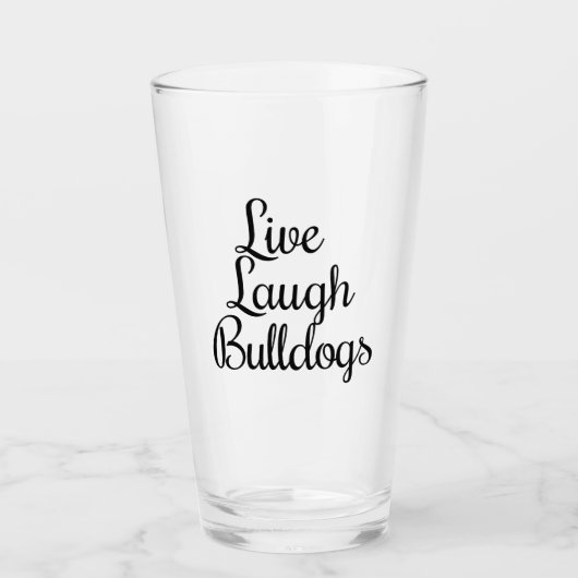Leef Lach Bulldogs  Glas (Voorkant)