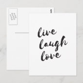 Leef, lach, hou van briefkaart (Voorkant / Achterkant)