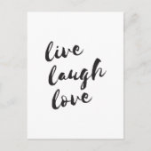 Leef, lach, hou van briefkaart (Voorkant)