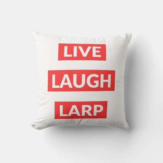 Leef Lach Larp Kussen (Voorkant)