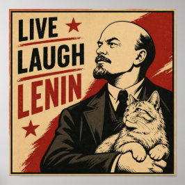 Leef Lach Lenin Poster