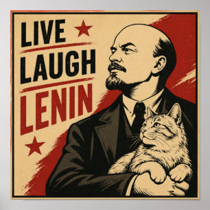 Leef Lach Lenin Poster