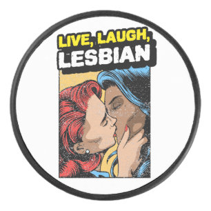 Leef Lach Lesbienne Hockey Puck