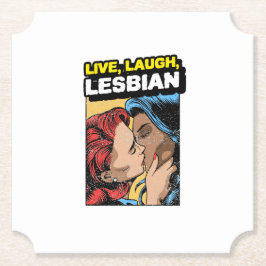 Leef Lach Lesbienne Kartonnen Onderzetters