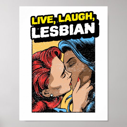 Leef Lach Lesbienne Poster (Voorkant)