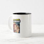 Leef Lach Lesbienne Tweekleurige Koffiemok (Voorkant links)