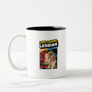 Leef Lach Lesbienne Tweekleurige Koffiemok