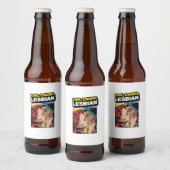 Leef Lach Lesbisch Bier Etiket (Flessen)