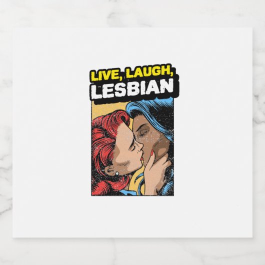 Leef Lach Lesbisch Bier Etiket (Enkel label)