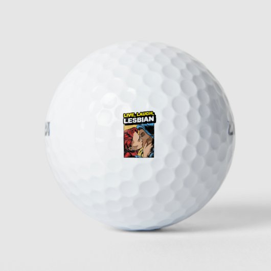 Leef Lach Lesbisch Golfballen (Voorkant)