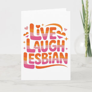 Leef Lach Lesbisch Grappige LGBTQ Gemeenschap Kaart